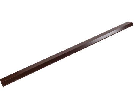 Планка карнизная полиэстер RAL 8017 коричневая, шт. (75*50*5 мм), Длина 2 м.