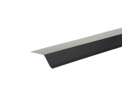 Планка карнизная полиэстер RAL 7024 темно-серая, шт. (75*50*5 мм), Длина 2 м.