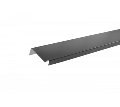 Планка примыкания полиэстер RAL 7024 темно-серая, шт. (20*45*15*10 мм), Длина 2 м.